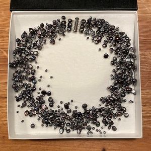 Grey Freshwater Pearl Necklace 18"